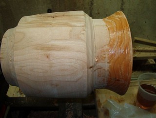 finsih applied to the inside of the vessel