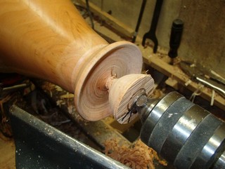 the foot is undercut