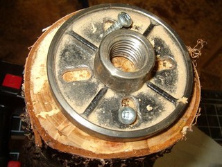 face plate is mounted with 1 1/2" long, #14, self tapping sheet metal screws