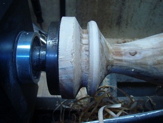 using the small tool rest to get close