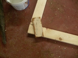 making sure that the compost bin joints are solid