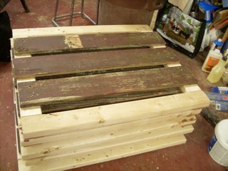 compost bin frames being sided in enough to work