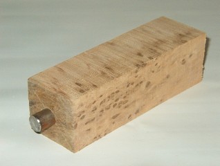 a mandrel for the handle to mount on the lathe  a mandrel for the handle to mount on the lathe