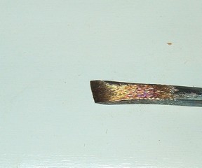 the carving tool needs to be  hardened and tempered  the carving tool needs to be  hardened and tempered