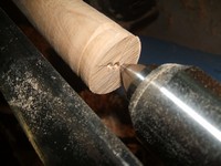 woodturning project oval handle