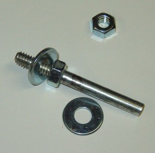  nut and washer on mandrel