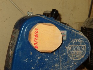 glue block on wood turning lathe