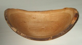 finished natural edged bowl, interior