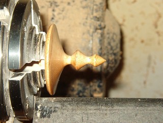 bottom is turned, sanded and finished