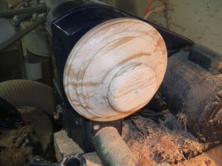 Turn the base to a pleasing shape Turn the base to a pleasing shape