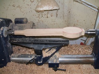 A tenon is turned to mount in the chuck