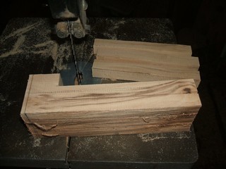  removing waste wood from the turning blank