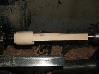cut a tenon for the chuck on the end 