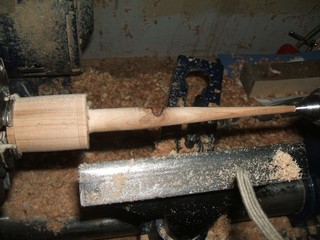 Rough taper the icicle from the top to the tip 