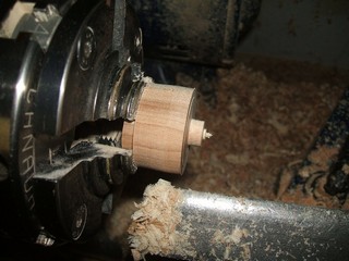 Establish a tenon 3/8" diameter 