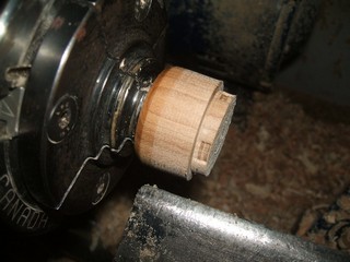 Reverse the piece in the chuck 