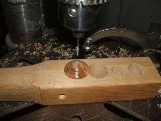 drilled for a screw eye 