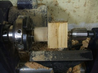  tail stock is moved up for extra support 