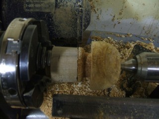  left end is parted in to a diameter of 1"  