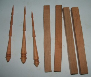 wooden icicles and wood turning blanks  