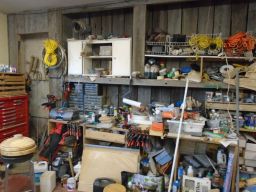 Side wall shelves and cabinet