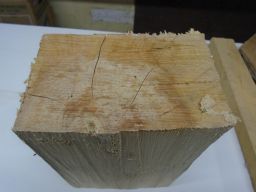   cut away the center of the log bette 