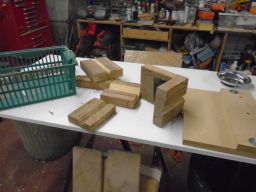 	 jigs, mostly v-blocks, for the bandsaw and drill press	