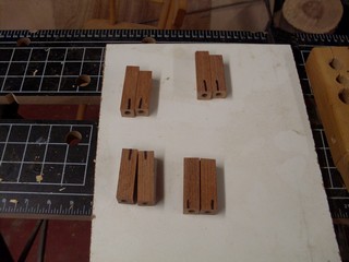 four sets of drilled blanks waiting to be used four sets of drilled blanks waiting to be used