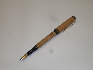 figured, bird's eye maple fountain pen figured, bird's eye maple fountain pen