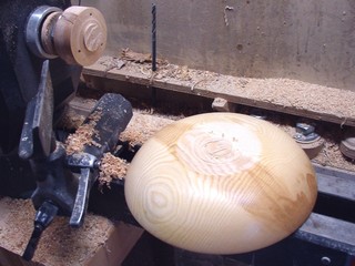 bowl removed from the glue block