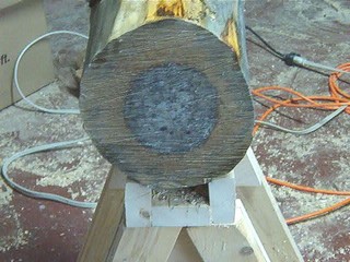 end of a 13" x 10 1/2" log section of red maple  end of a 13" x 10 1/2" log section of red maple