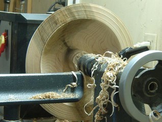 a tenon is left as the bowl is hollowed a tenon is left as the bowl is hollowed