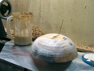 Treat the end grain of the bowl  Treat the end grain of the bowl