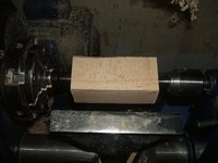 woodworking lathe project: preparing a ferrule