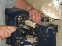 roughing gouge preparing blank