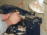 preparing the maple cylinder