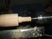 woodturning curve: beginner tool cut 