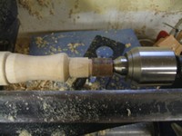 wood turning lathe project: adding the ferrule