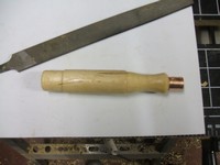 finished spindle turning project: file handle