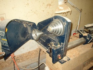 woodturning monotube lathe pulleys